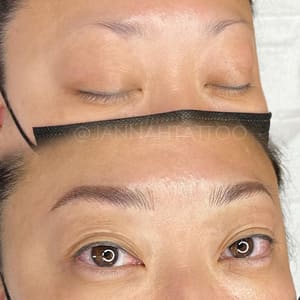Eyebrow Tattoo result by Jannah isobelle in Brooklyn, NY