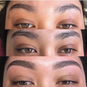 Eyebrow Tattoo result by Jannat Beauty Training Academy in Riverside, CA