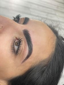 Eyebrow Tattoo result by Jannat Threading & Wax Center in Jurupa Valley, CA