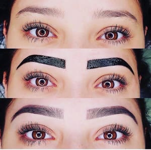 Eyebrow Tattoo result by Jannat Threading & Wax Center in Jurupa Valley, CA