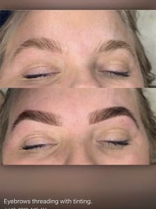 Eyebrow Tattoo result by Jannat Threading & Wax Center in Jurupa Valley, CA