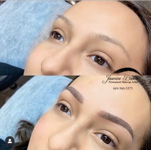 Eyebrow Tattoo result by Jasmine Brows & Tattoo Laser Removal in Garland, TX
