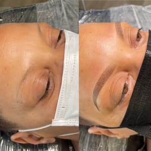 Eyebrow Tattoo result by Jazmin Moore Permanent Makeup in Arlington, TX