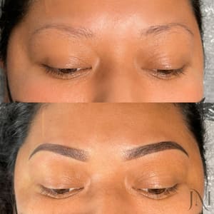 Eyebrow Tattoo result by Jazmin Moore Permanent Makeup in Arlington, TX