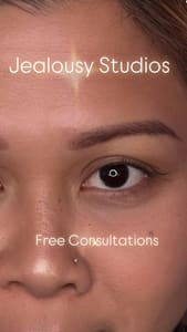 Eyebrow Tattoo result by Jealousy Studios in Beachwood, NJ