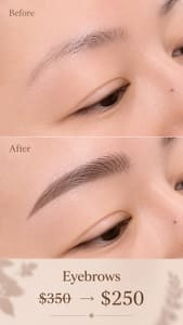 Eyebrow Tattoo result by Jeanly Brow l semi-permanent make up l eyebrow microblading l eyeliner l smp l lip blush l eyelash perm l brow waxing in Buena Park, CA