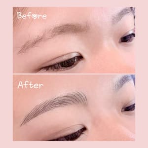 Eyebrow Tattoo result by Jeanly Brow l semi-permanent make up l eyebrow microblading l eyeliner l smp l lip blush l eyelash perm l brow waxing in Buena Park, CA