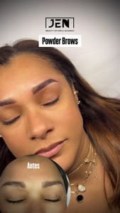 Eyebrow Tattoo result by Jen Beauty Studio & Academy in Lauderhill, FL