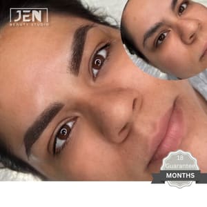Eyebrow Tattoo result by Jen Beauty Studio & Academy in Lauderhill, FL
