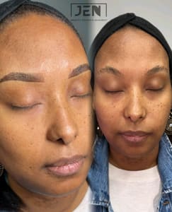 Eyebrow Tattoo result by Jen Beauty Studio & Academy in Lauderhill, FL