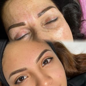 Eyebrow Tattoo result by Jen Beauty Studio & Academy in Lauderhill, FL
