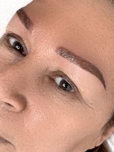 Eyebrow Tattoo result by Jessica Rocha Artistic Nails in Houston, TX