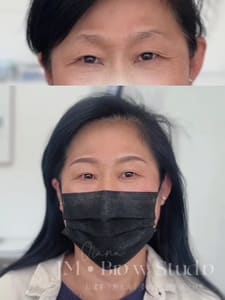 Eyebrow Tattoo result by Jiumu brow studio in Arcadia, CA