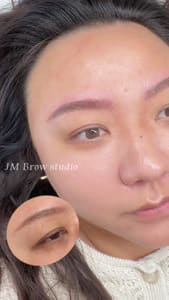 Eyebrow Tattoo result by Jiumu brow studio in Arcadia, CA