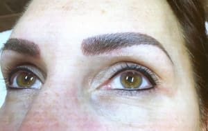 Eyebrow Tattoo result by Julie Nguyen Permanent Makeup Clinic-Microblading-Eyebrow-Microneedling-Microdermabrasion in Kensington, MD