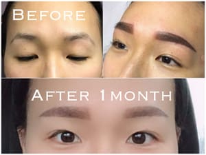 Eyebrow Tattoo result by julie's cosmetic tattoo studio in Bayside, NY