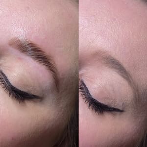 Eyebrow Tattoo result by Junipermoon Esthetics in Wayland, MI