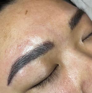Eyebrow Tattoo result by Just Peachy Esthetics Wellness Spa & Suites in Wauconda, IL
