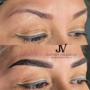 Eyebrow Tattoo result by JV Micropigmentación Katy in Katy, TX
