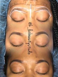 Eyebrow Tattoo result by K'Lux Beauty Studio in Pikesville, MD