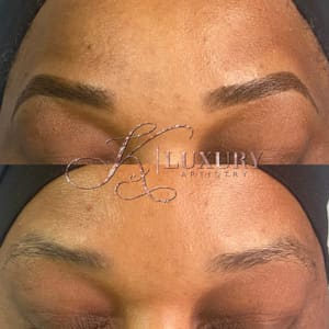 Eyebrow Tattoo result by K|Luxury Artistry, LLC in Grand Rapids, MI