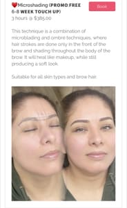 Eyebrow Tattoo result by K's Beauty n Ink in Visalia, CA