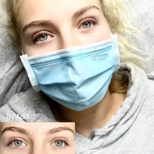 Eyebrow Tattoo result by K&V Lash Studio in Stockton, CA