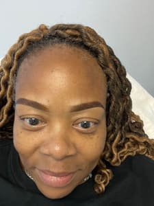 Eyebrow Tattoo result by K'Vinti Beauty- Houston Microblading in Sugar Land, TX