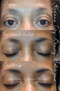 Eyebrow Tattoo result by Kansas City Beauty Solutions in Kansas City, MO
