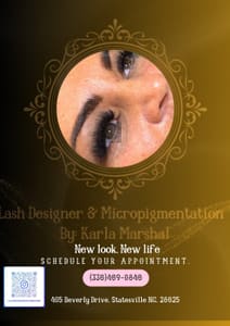 Eyebrow Tattoo result by Karla Marshal Lash Designer & Micropigmentation in Statesville, NC