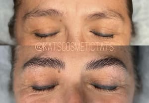 Eyebrow Tattoo result by Kat’s Cosmetic Tats in El Cerrito, CA