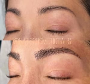 Eyebrow Tattoo result by Kat’s Cosmetic Tats in El Cerrito, CA