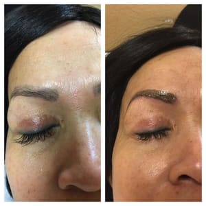 Eyebrow Tattoo result by Katie's Eyelash Extensions & Microblading in Highland Village, TX