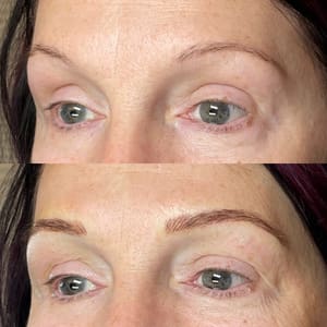 Eyebrow Tattoo result by KDL Beauty Services in Rockwall, TX