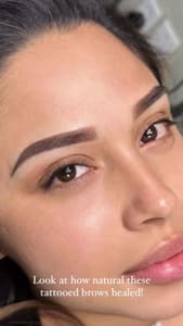 Eyebrow Tattoo result by Kholoud C Beauty Studio in Garden City, MI