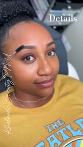 Eyebrow Tattoo result by Kholoud C Beauty Studio in Garden City, MI
