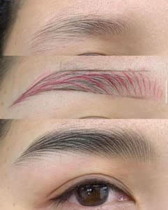 Eyebrow Tattoo result by Kim Brows Studio in Mckinney, TX