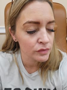Eyebrow Tattoo result by Knock-out beauty salon suites in San Antonio, TX