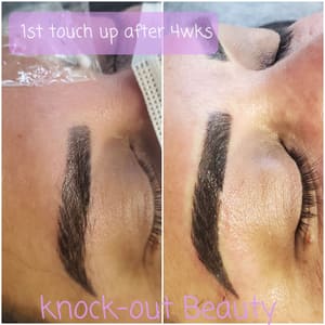 Eyebrow Tattoo result by Knock-out beauty salon suites in San Antonio, TX