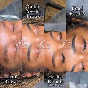 Eyebrow Tattoo result by Kr Beauty Studio & Academy in El Paso, TX