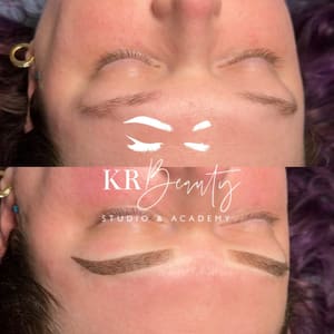Eyebrow Tattoo result by Kr Beauty Studio & Academy in El Paso, TX