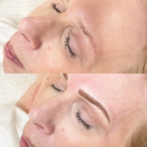 Eyebrow Tattoo result by Krystal Wock Esthetics in Jerseyville, IL