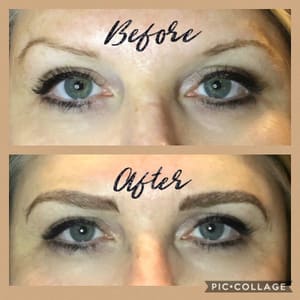Eyebrow Tattoo result by Krystle Slaughterbeck Certified microblading artist in Wapakoneta, OH
