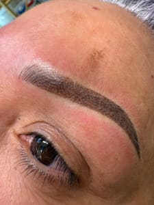 Eyebrow Tattoo result by La Bella Spa and Studio in Keller, TX