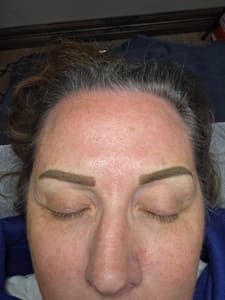Eyebrow Tattoo result by La Belleza Lash & Brow studio in Cedar Park, TX