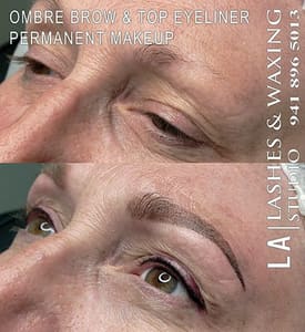 Eyebrow Tattoo result by LA Lashes and Waxing Studio in Bradenton, FL