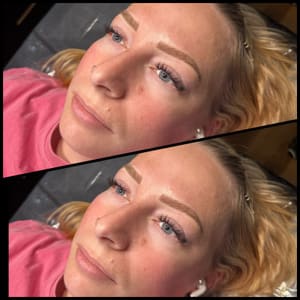 Eyebrow Tattoo result by La Vernia Beauty Lounge in La Vernia, TX