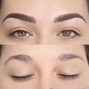 Eyebrow Tattoo result by LADY LASH AND BROW - Microblading Eyebrow Lash Extension Facial Spa Head Spa Memorial Houston in Houston, TX