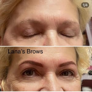 Eyebrow Tattoo result by Lana's Brows Permanent Make-Up in Boca Raton, FL