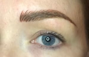 Eyebrow Tattoo result by Lana's Salon & Permanent makeup-Up Studio in Denison, TX